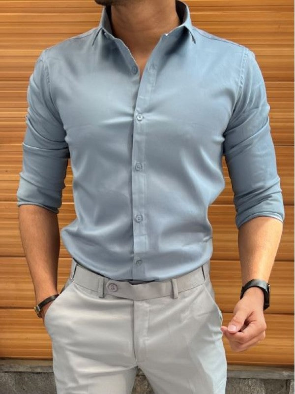 Stretchable Satin Kerosene Fullsleeve Shirt