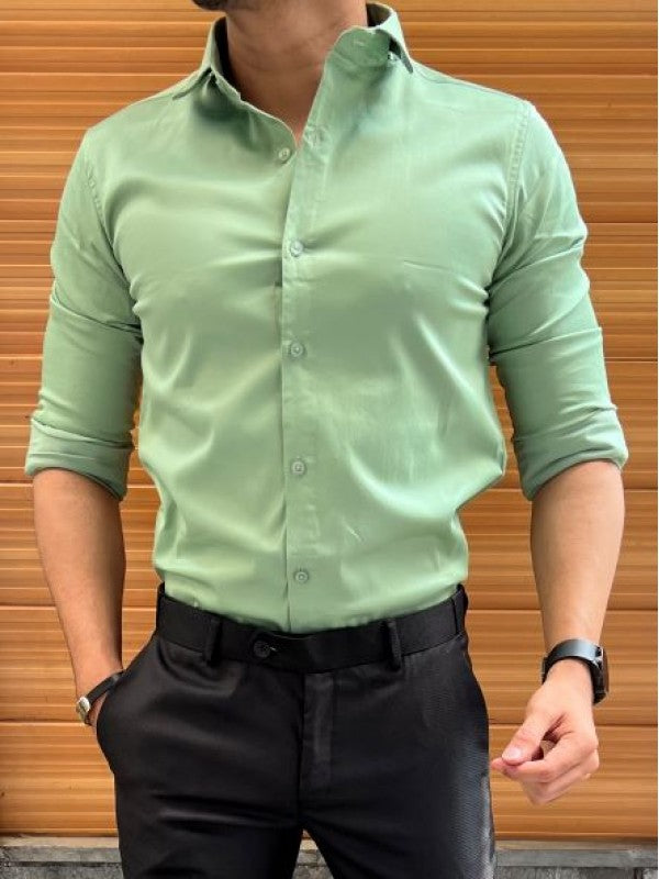 Stretchable Satin Pista Fullsleeve Shirt