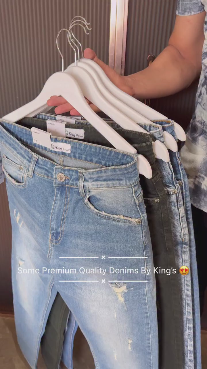Kings Stretchable Wornout Blue Jeans
