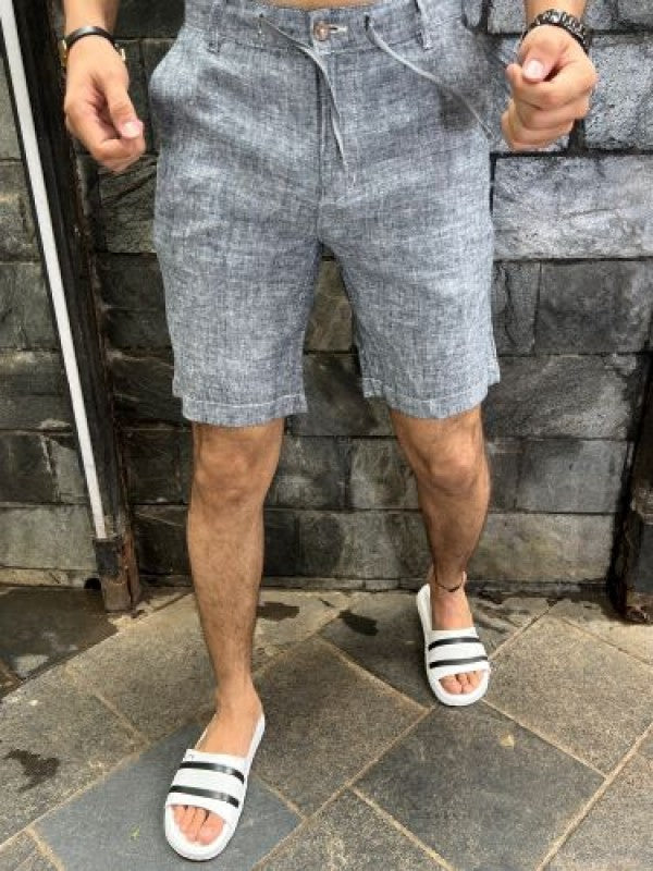 Pure Linen Carbon Shorts