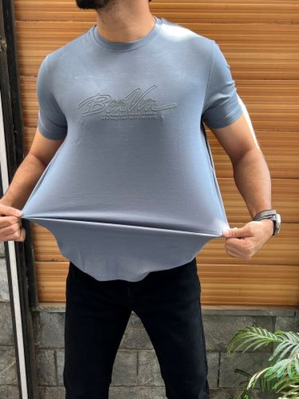 Imported Tensil Printed Grey Tshirt