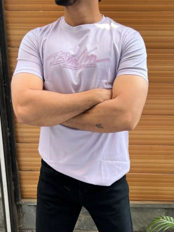 Imported Tensil Printed Lavender Tshirt