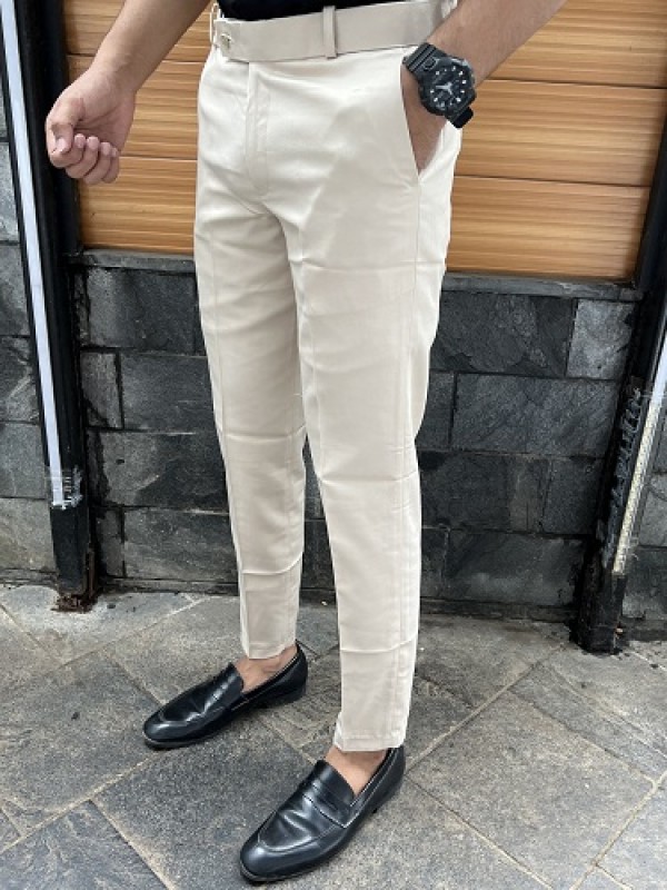 Buy Casual Male Business Pants Slim Fit Men Ankle Length Suit