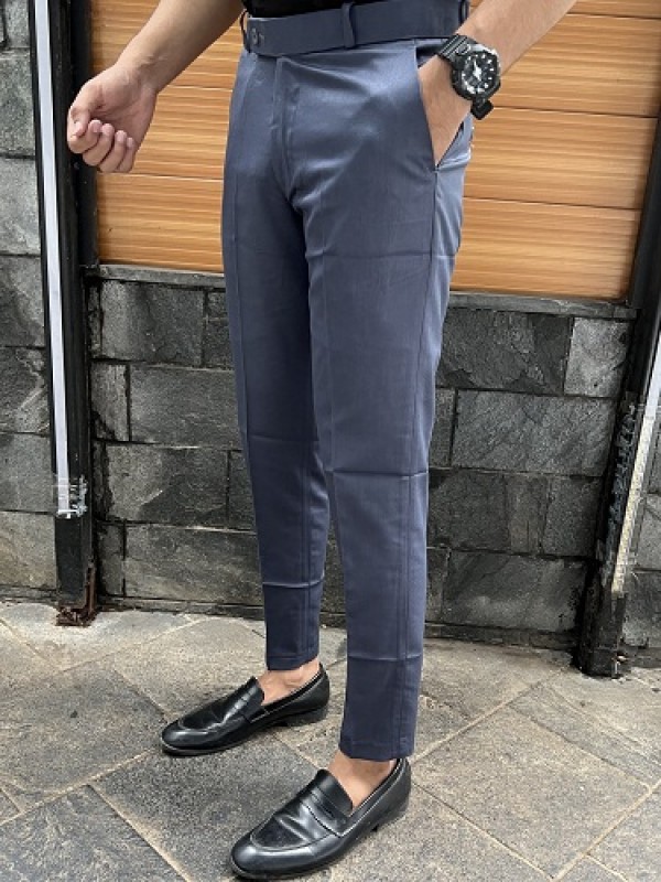 ANN3833: uniqlo men L size formal pants / uniqlo light grey ankle pants  size 34 ( Minor stain), Men's Fashion, Bottoms, Trousers on Carousell