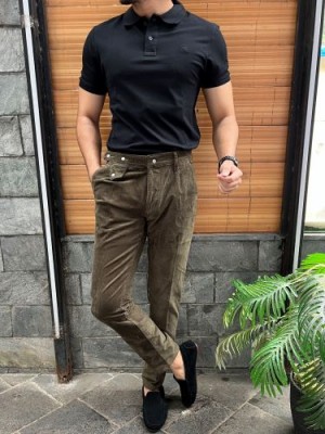                                                                                                                                            Corduroy Mehendi  Pant