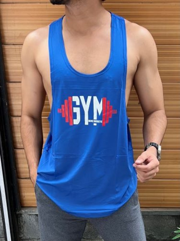                    Oversize Blue Gym Tank