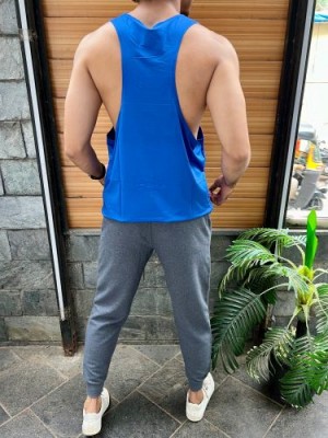                    Oversize Blue Gym Tank