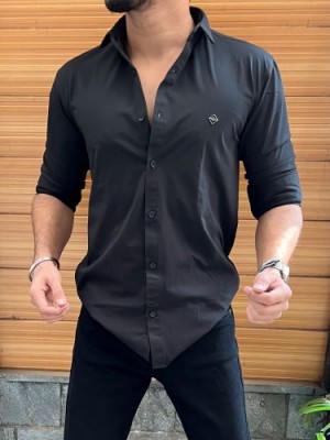                                                                                                                                                                                                                     Power Lycra Black Full Sleeve Shirt