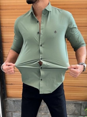                                                                                                                                                                                                                     Power Lycra Green Full Sleeve Shirt